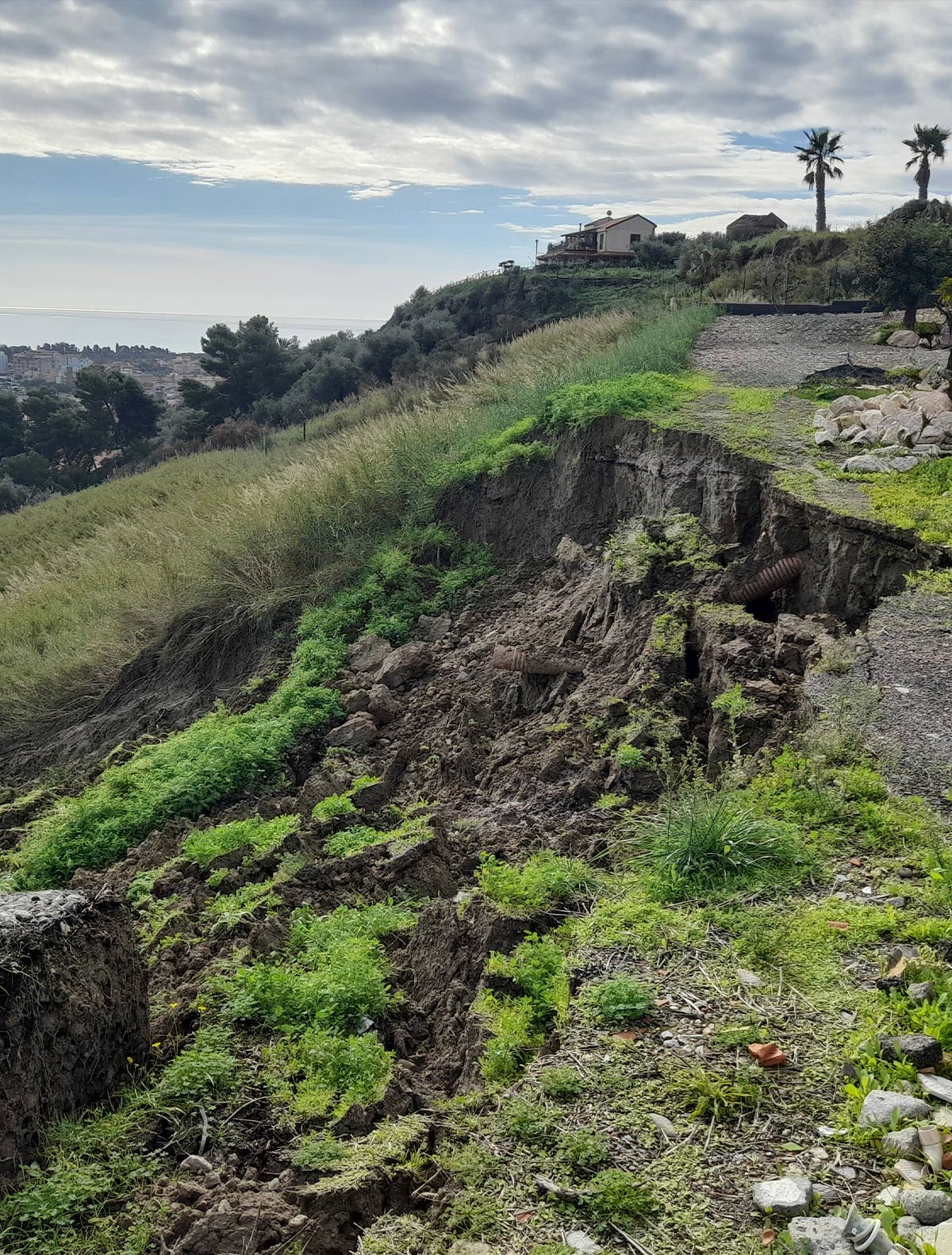 Ripristino scarpata frana Maccaferri Sicilia